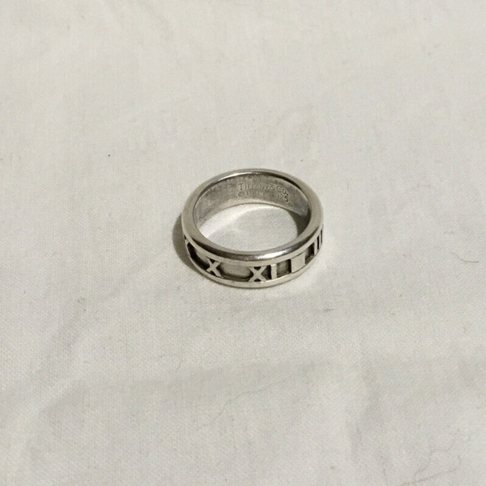 Tiffany&Co. 'Atlas' Collection Ring in Sterling Silver (size 5.75) (|)